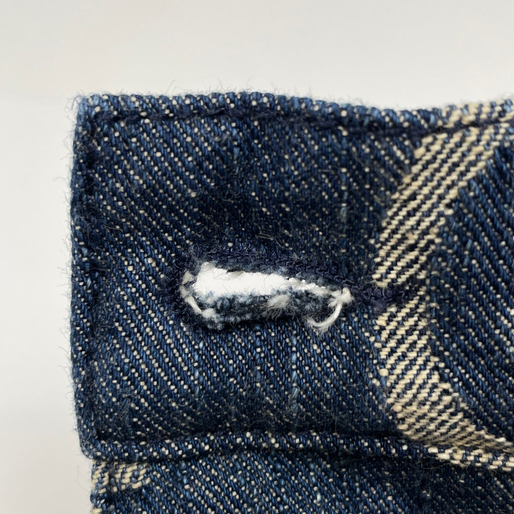 グッチ パイナップル パンツ ジャンボGG クロップド ボトムス デニムパンツ コットン ブルー メンズ 【中古】brapp