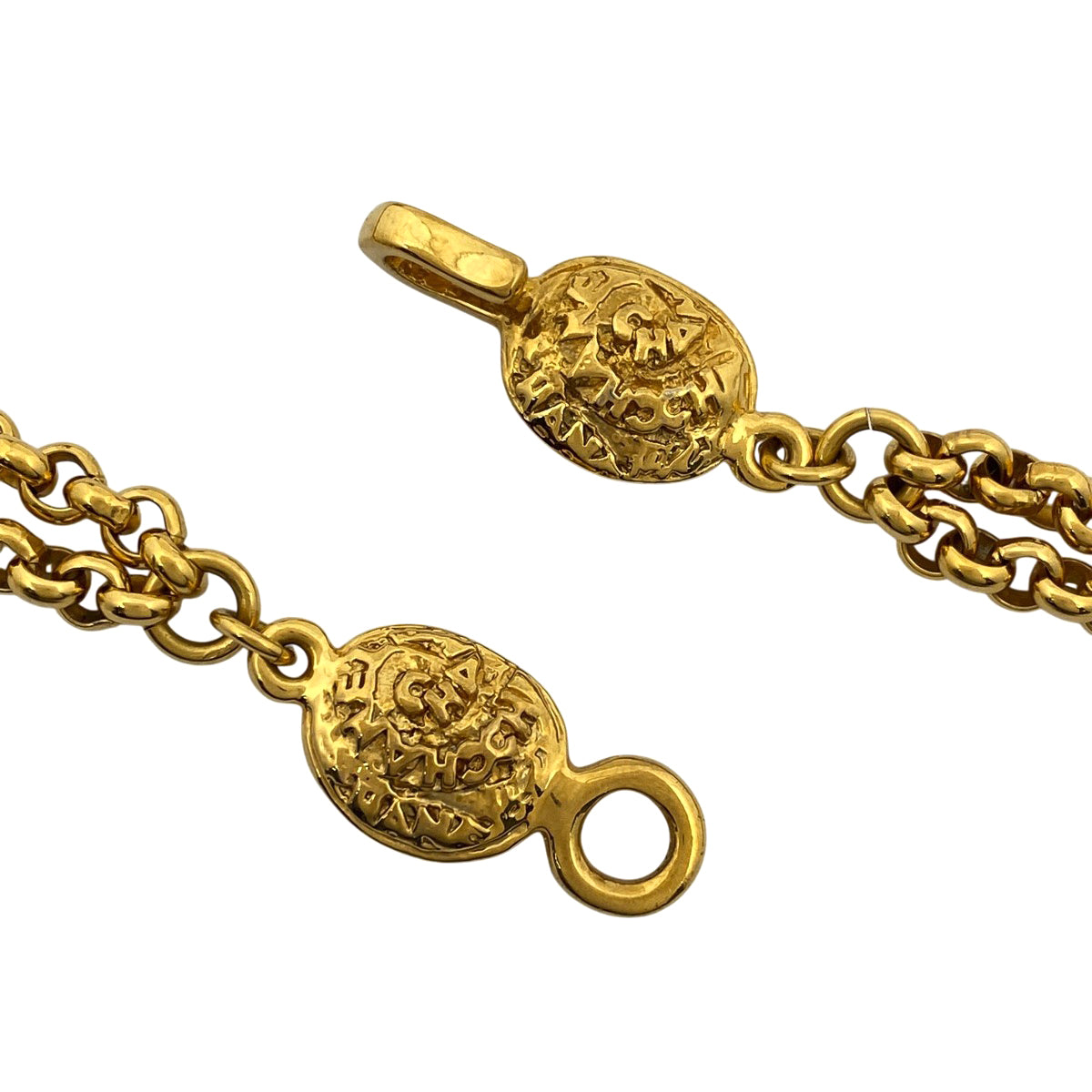 シャネル　ロング　ネックレス　2連　トップのみ刻印あり バイセル公式】シャネル ココマーク チェーン ネックレス ロング 二連