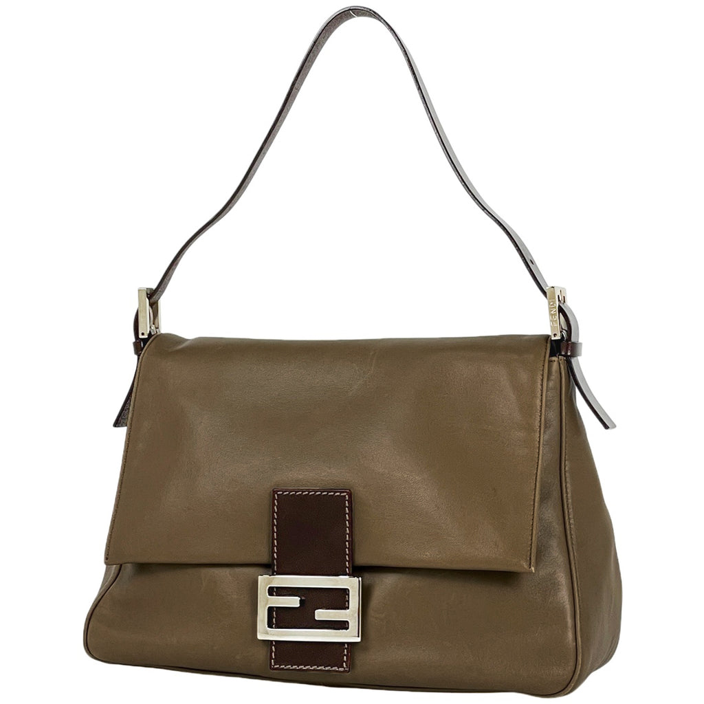 フェンディ ズッカロゴ ショルダーバッグ マンマバケット ワンショルダー ハンドバッグ ショルダーバッグ レザー ブラウン 26325 レディース 【中古】brbag