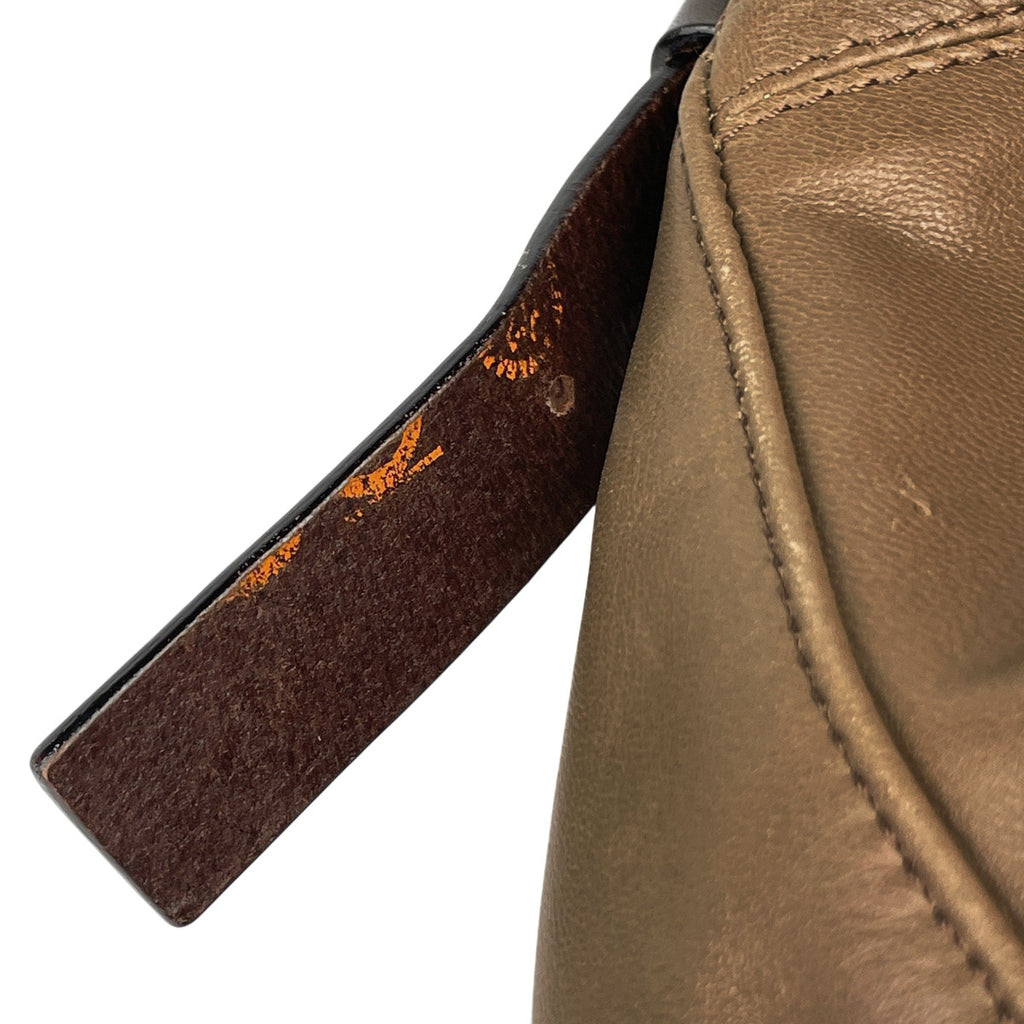 フェンディ ズッカロゴ ショルダーバッグ マンマバケット ワンショルダー ハンドバッグ ショルダーバッグ レザー ブラウン 26325 レディース 【中古】brbag