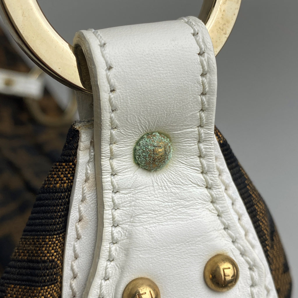 フェンディ ズッカ柄 ショルダーバッグ ワンショルダー ショルダーバッグ キャンバス ブラウン 8BR344 レディース 【中古】brbag