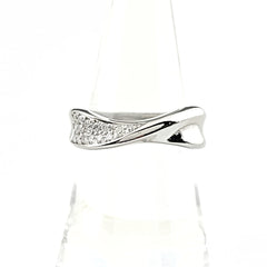 メレダイヤ デザインリング プラチナ 指輪 リング 15号 Pt900 ダイヤモンド レディース ノンブランドジュエリー 【中古】nbjwl