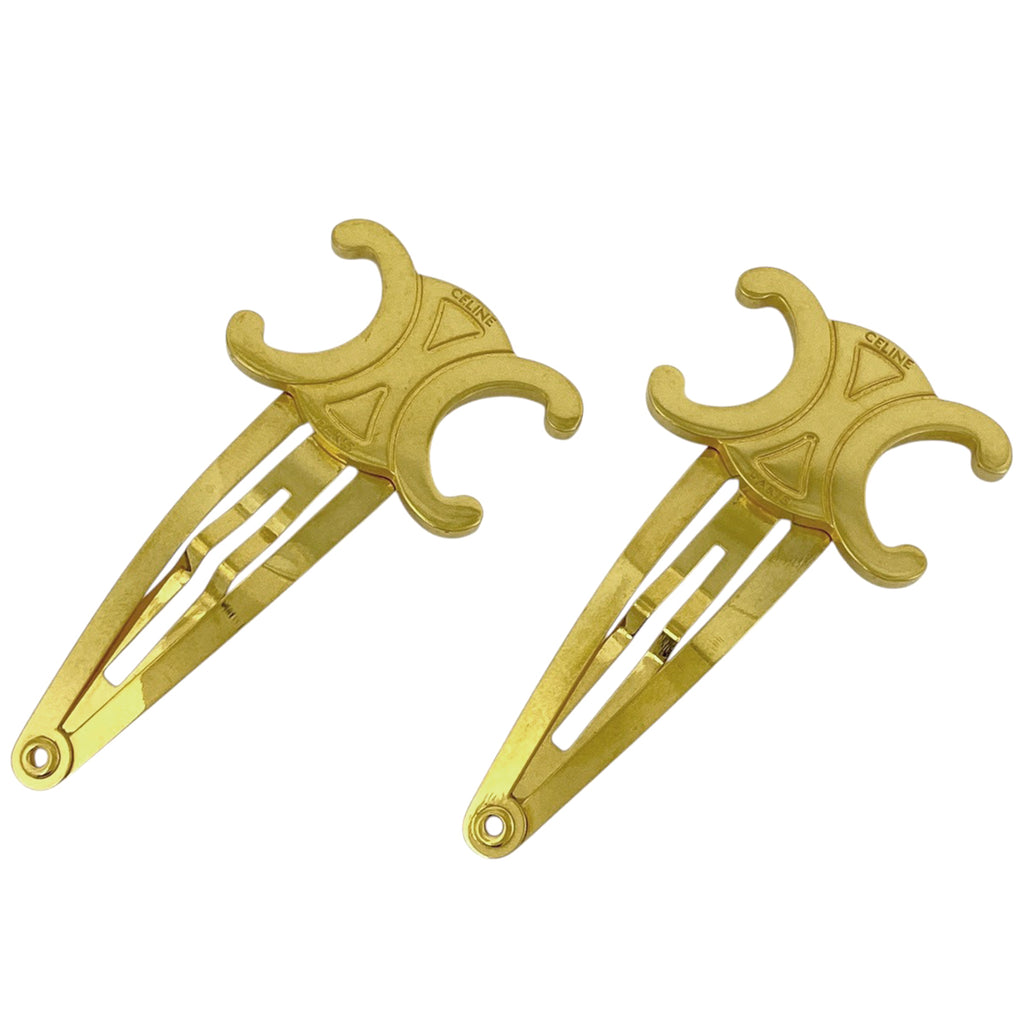 セリーヌ トリオンフ ヘアピン 髪留め 髪飾り ヘアクリップ ヘアピン GP ゴールド レディース 【中古】bracc
