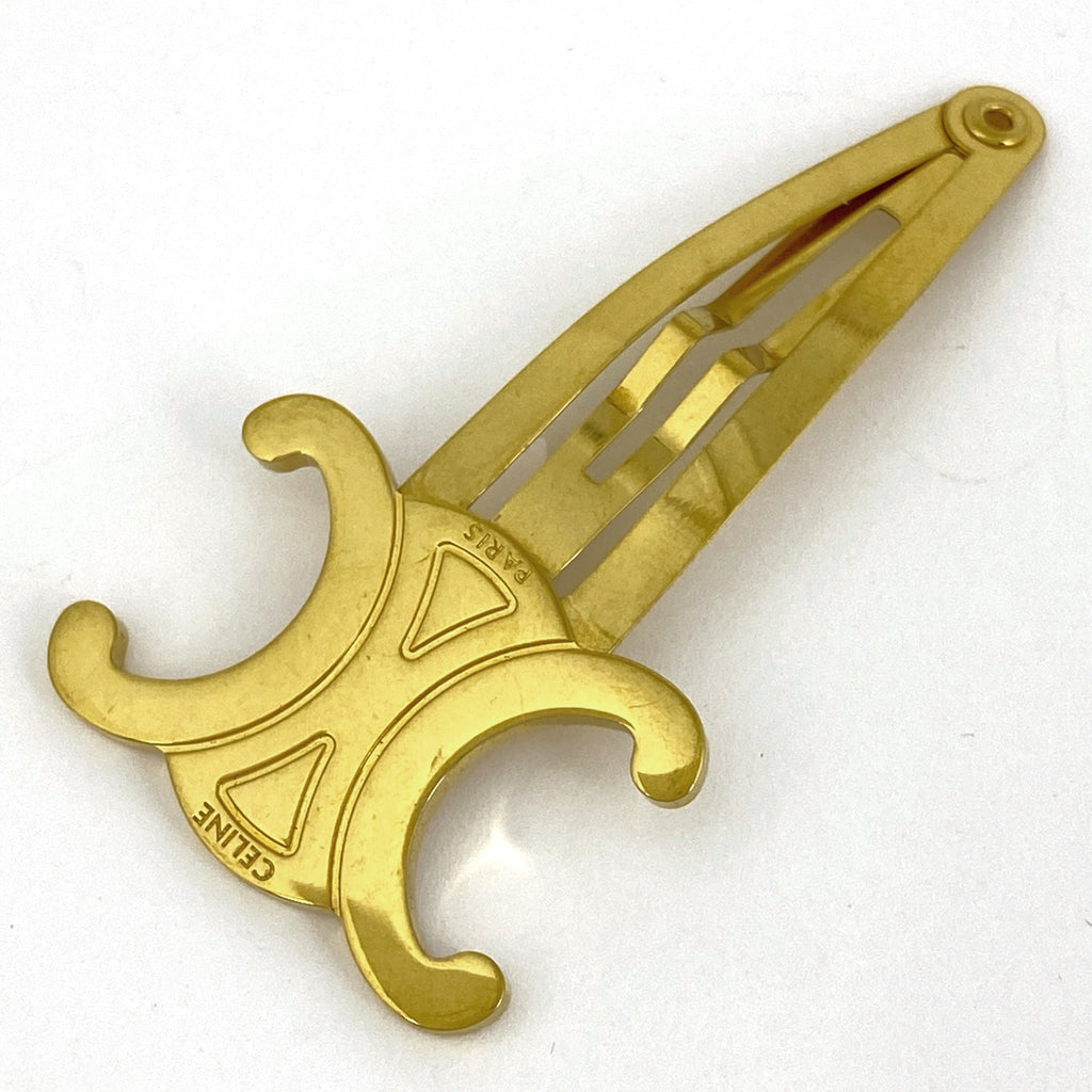 セリーヌ トリオンフ ヘアピン 髪留め 髪飾り ヘアクリップ ヘアピン GP ゴールド レディース 【中古】bracc