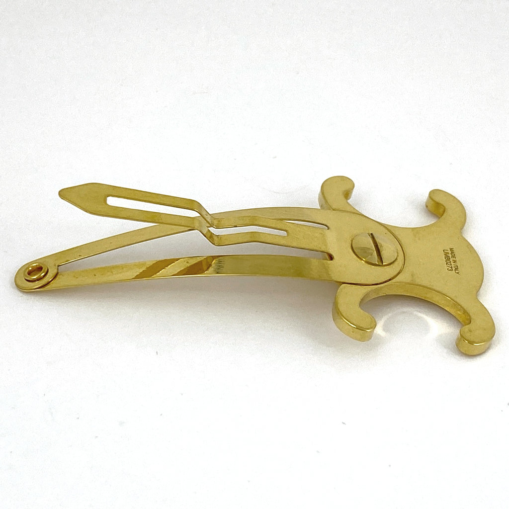 セリーヌ トリオンフ ヘアピン 髪留め 髪飾り ヘアクリップ ヘアピン GP ゴールド レディース 【中古】bracc