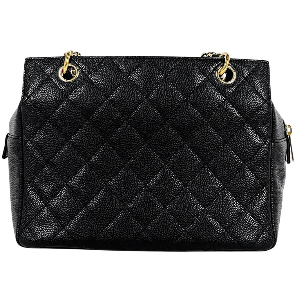 シャネル ココマーク チェーン ハンドバッグ マトラッセ トートバッグ キャビアスキン ブラック レディース 【中古】brbag