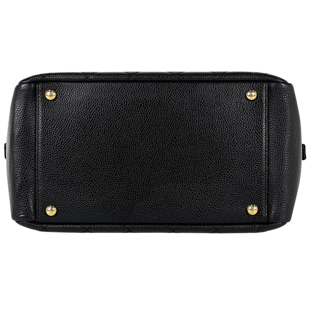 シャネル ココマーク チェーン ハンドバッグ マトラッセ トートバッグ キャビアスキン ブラック レディース 【中古】brbag