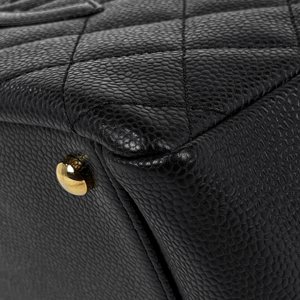 シャネル ココマーク チェーン ハンドバッグ マトラッセ トートバッグ キャビアスキン ブラック レディース 【中古】brbag