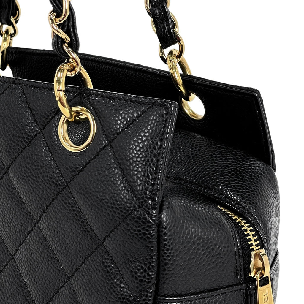 シャネル ココマーク チェーン ハンドバッグ マトラッセ トートバッグ キャビアスキン ブラック レディース 【中古】brbag