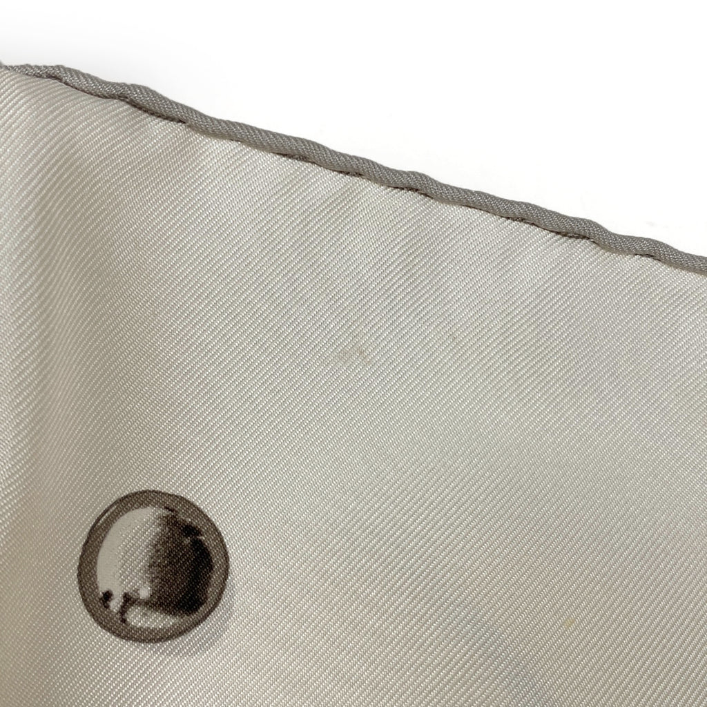 エルメス カレ 90 VIF ARGENT 銀の雫 Hロゴ 馬 スカーフ シルク ホワイト レディース 【中古】brbag