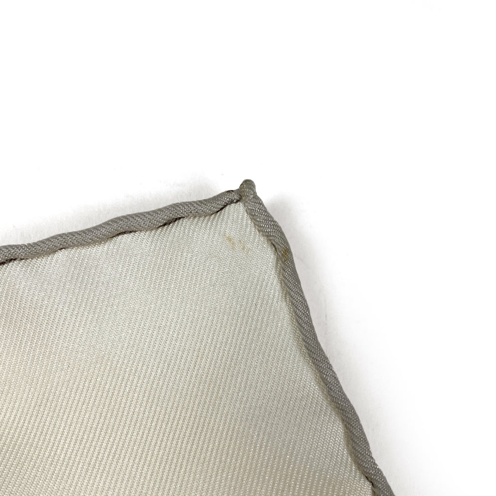 エルメス カレ 90 VIF ARGENT 銀の雫 Hロゴ 馬 スカーフ シルク ホワイト レディース 【中古】brbag