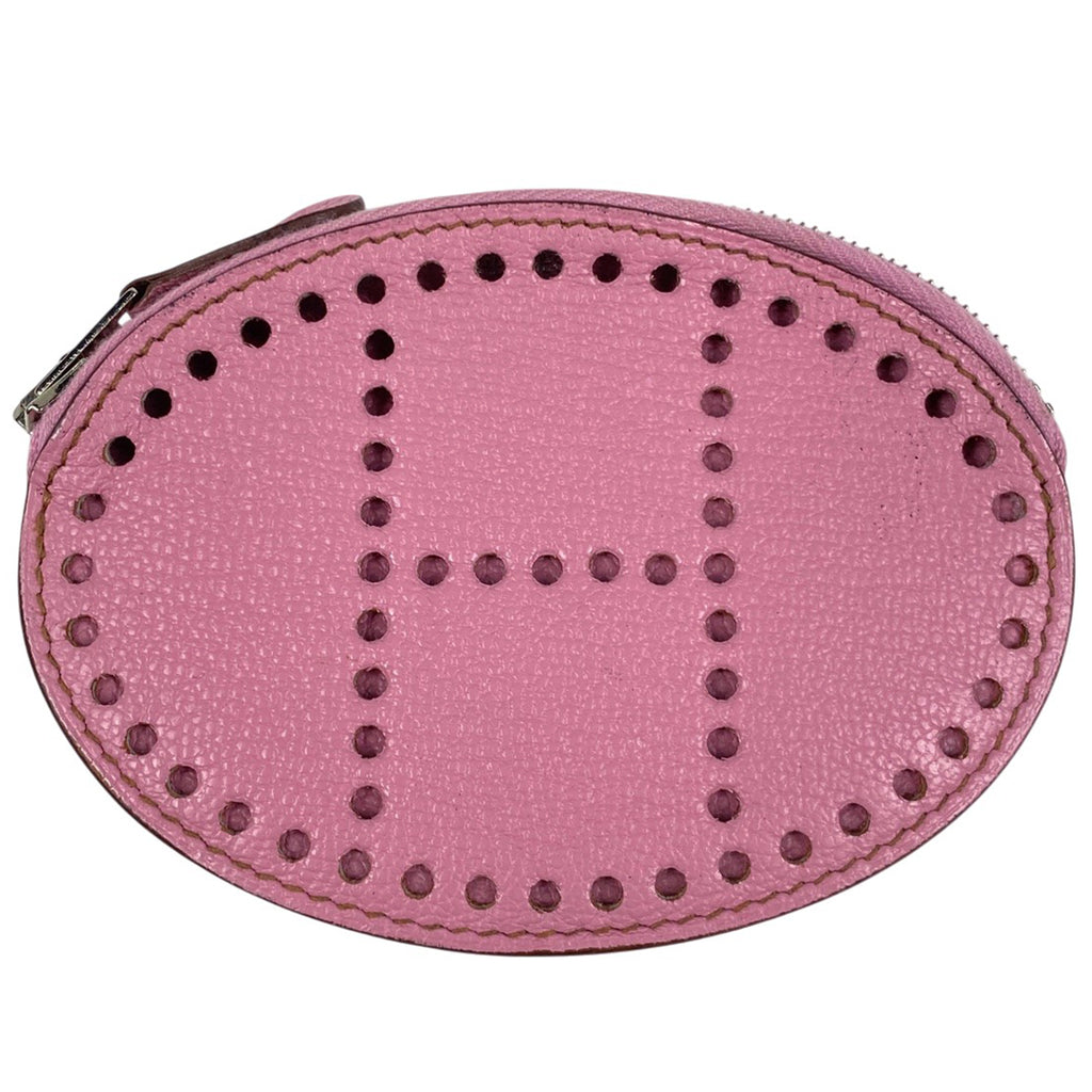 エルメス Hロゴ コインケース パンチング コインパース コインケース レザー ピンク レディース 【中古】brbag