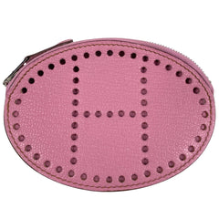 エルメス Hロゴ コインケース パンチング コインパース コインケース レザー ピンク レディース 【中古】brbag