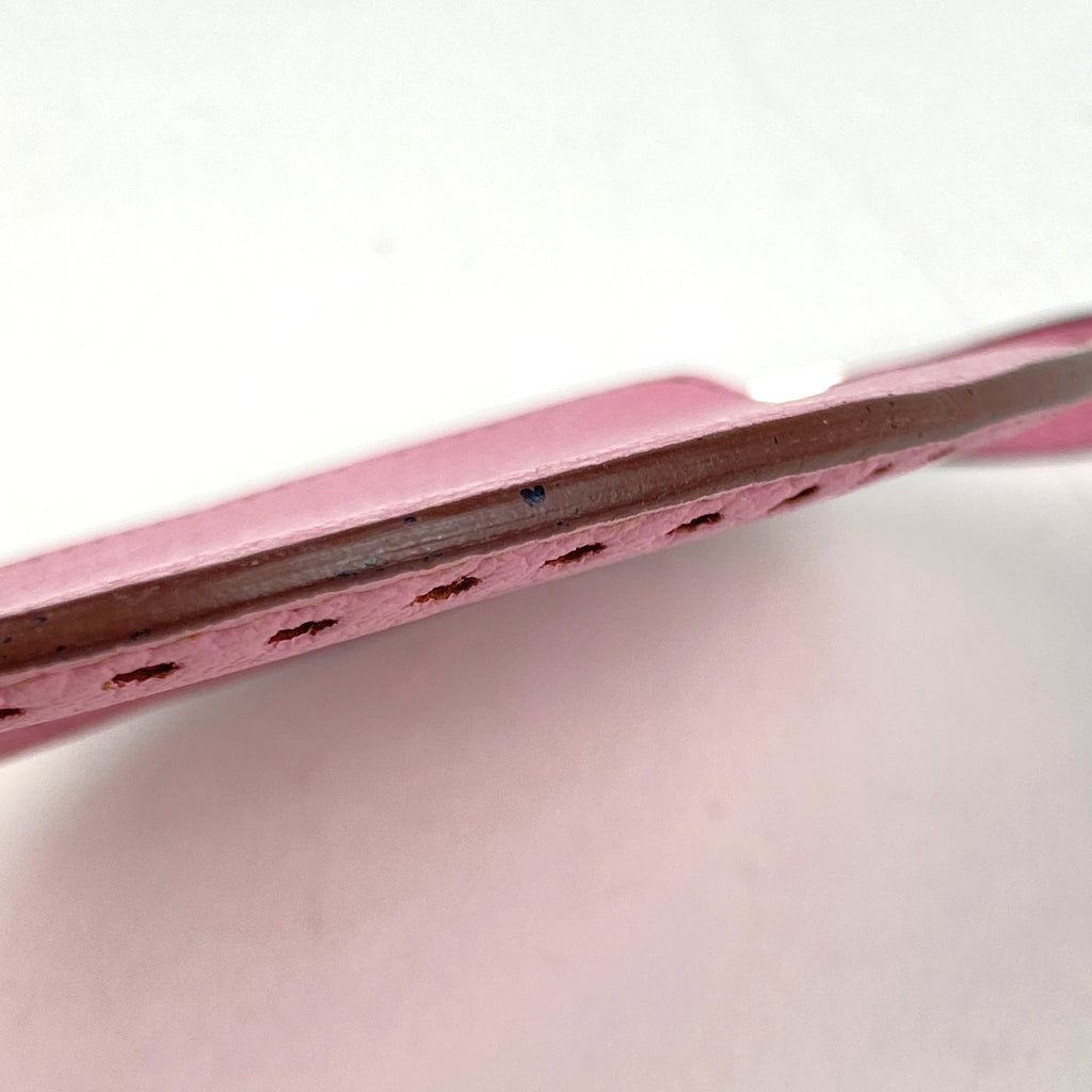 エルメス Hロゴ コインケース パンチング コインパース コインケース レザー ピンク レディース 【中古】brbag