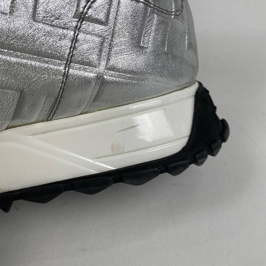 フェンディ ズッカ柄 ハイカット スニーカー 靴 スニーカー レザー シルバー メンズ 【中古】brapp