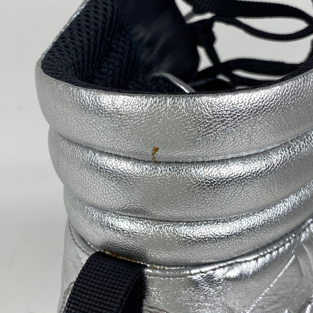 フェンディ ズッカ柄 ハイカット スニーカー 靴 スニーカー レザー シルバー メンズ 【中古】brapp