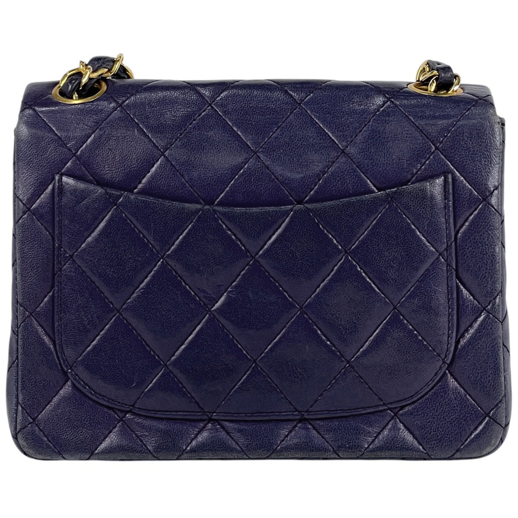 シャネル ミニ マトラッセ シングルフラップ チェーン ショルダーバッグ ココマーク ショルダーバッグ レザー パープル レディース 【中古】brbag