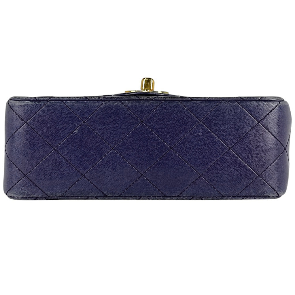 シャネル ミニ マトラッセ シングルフラップ チェーン ショルダーバッグ ココマーク ショルダーバッグ レザー パープル レディース 【中古】brbag