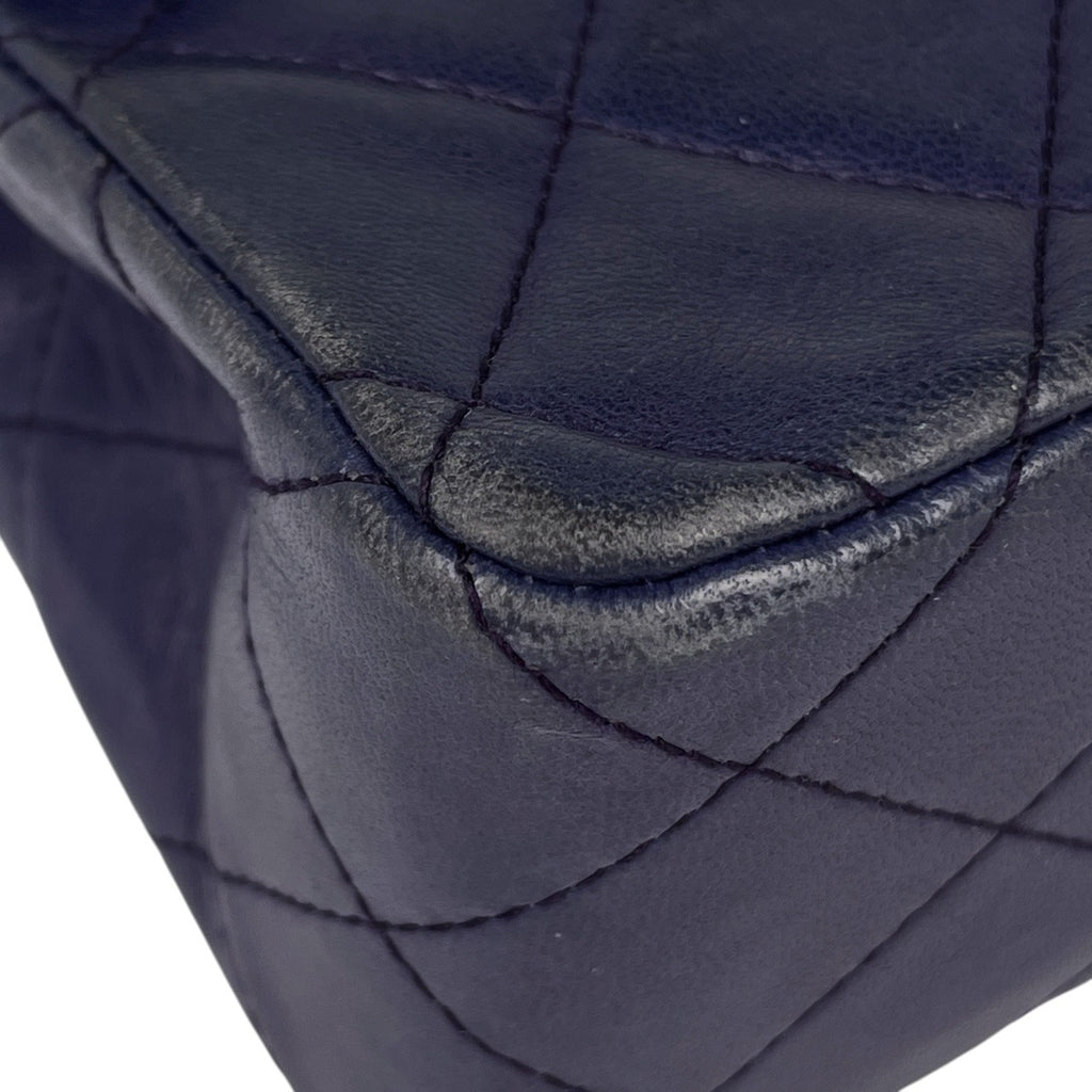 シャネル ミニ マトラッセ シングルフラップ チェーン ショルダーバッグ ココマーク ショルダーバッグ レザー パープル レディース 【中古】brbag