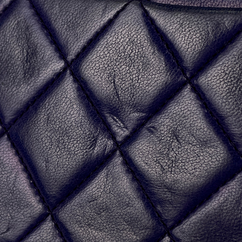 シャネル ミニ マトラッセ シングルフラップ チェーン ショルダーバッグ ココマーク ショルダーバッグ レザー パープル レディース 【中古】brbag