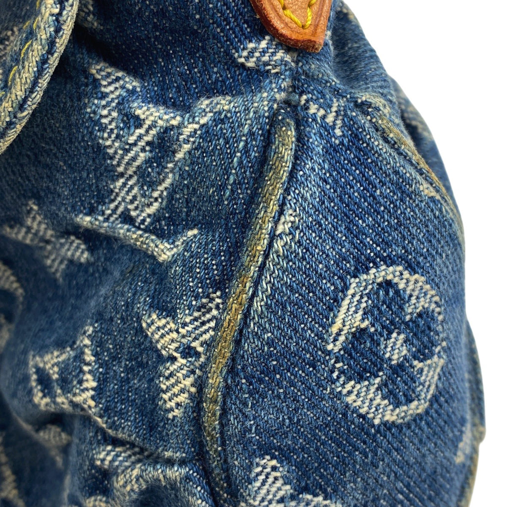 ルイ・ヴィトン ミニ プリーティ ハンドバッグ ワンショルダー 肩掛け ショルダーバッグ モノグラムデニム ブルー M95050 レディース 【中古】brbag