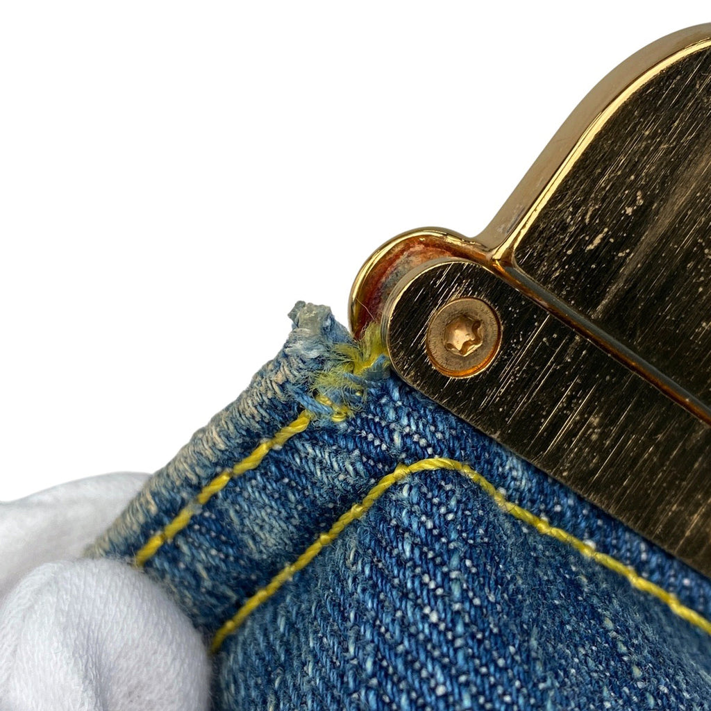 ルイ・ヴィトン ミニ プリーティ ハンドバッグ ワンショルダー 肩掛け ショルダーバッグ モノグラムデニム ブルー M95050 レディース 【中古】brbag