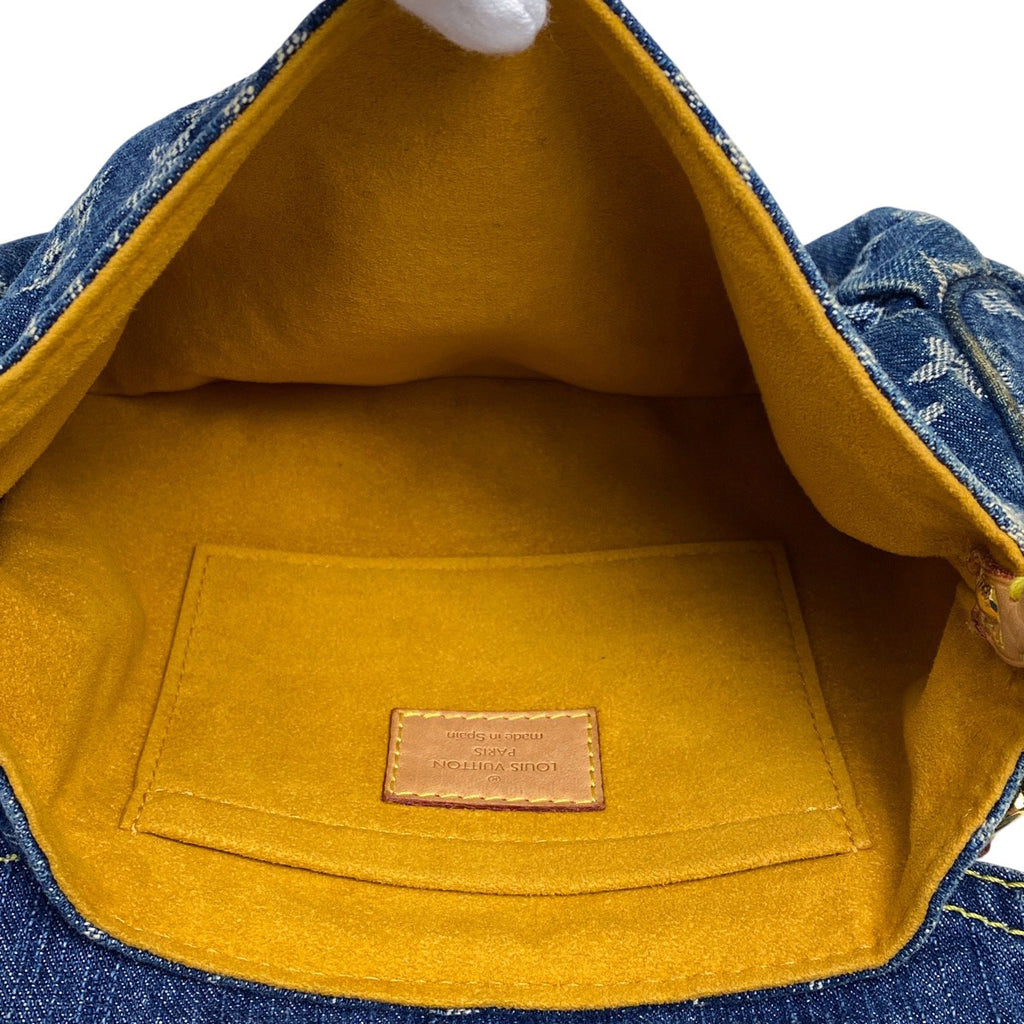 ルイ・ヴィトン ミニ プリーティ ハンドバッグ ワンショルダー 肩掛け ショルダーバッグ モノグラムデニム ブルー M95050 レディース 【中古】brbag