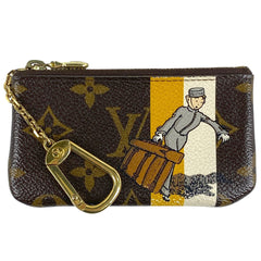 ルイ・ヴィトン ポシェット クレ 鍵入れ キーリング コインパース コインケース モノグラムグルーム ブラウン ジョーヌ M60033 レディース 【中古】brbag