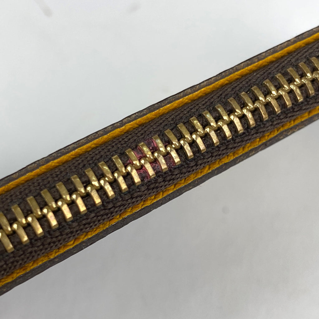 ルイ・ヴィトン ポシェット クレ 鍵入れ キーリング コインパース コインケース モノグラムグルーム ブラウン ジョーヌ M60033 レディース 【中古】brbag