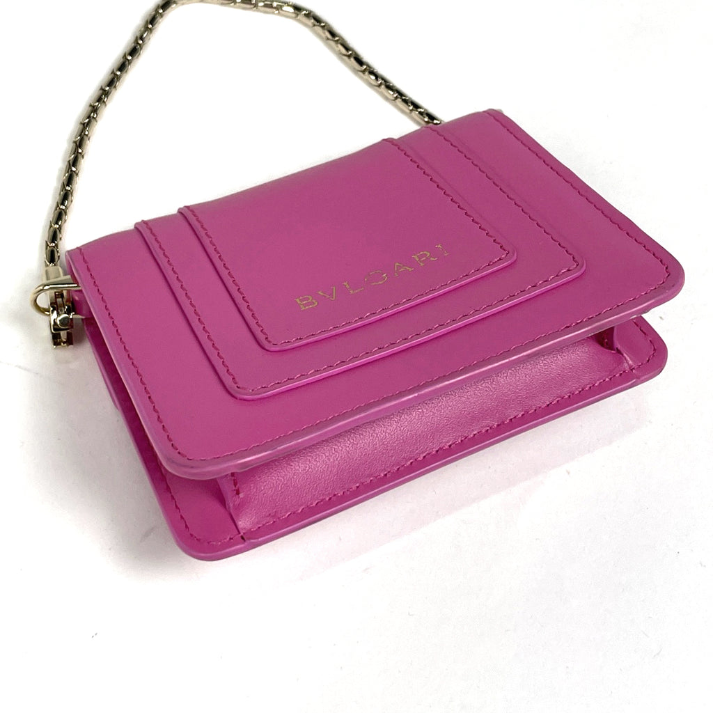 ブルガリ セルペンティ フォーエバー マイクロバッグ ミニ スネーク ハンドバッグ レザー ピンク レディース ブランドバッグ・小物 【中古】brbag