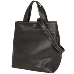 シャネル ココマーク トートバッグ 2WAY ショルダーバッグ トートバッグ キャビアスキン ブラウン レディース ブランドバッグ・小物 【中古】brbag