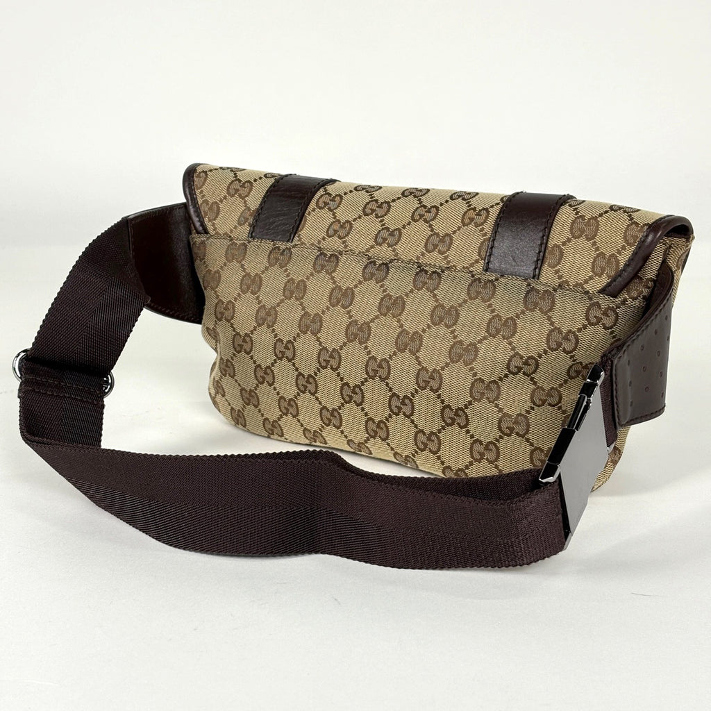 グッチ GG柄 ウエストバッグ ボディバッグ GGキャンバス ブラウン