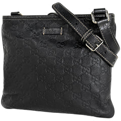 グッチ グッチシマ ショルダーバッグ 斜め掛け ショルダーバッグ シマレザー ブラック 201538 レディース ブランドバッグ・小物 【中古】brbag