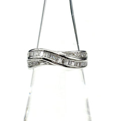 メレダイヤ デザインリング プラチナ 指輪 リング 11.5号 Pt900 ダイヤモンド レディース ノンブランドジュエリー 【中古】nbjwl