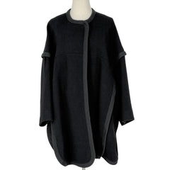 クロエ ロゴ パイピング コート ブランケットコート ダブルジップ アウター その他コート ブラック レディース ブランドアパレル 【中古】brapp