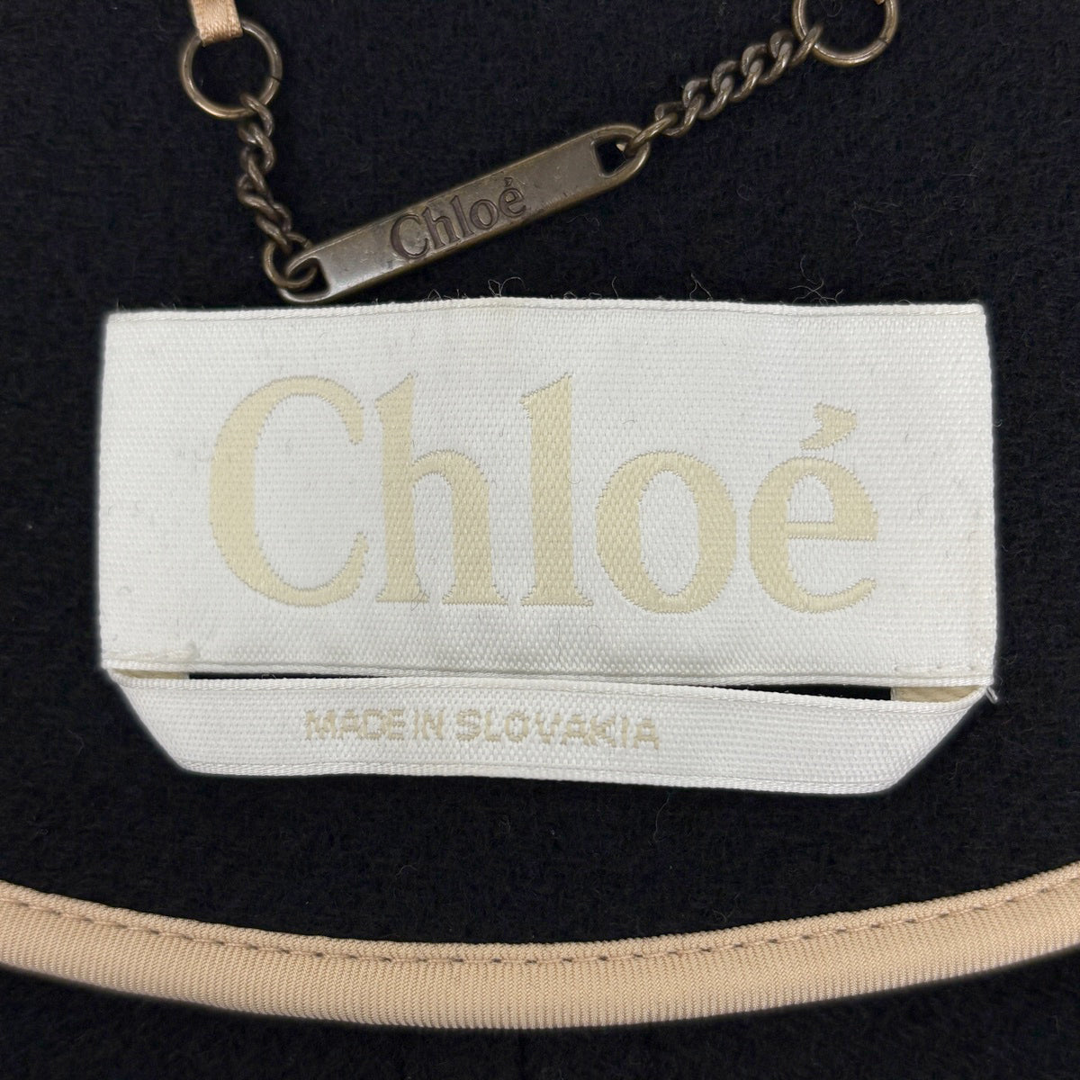 バイセル公式】クロエ ロゴ パイピング コート ブランケットコート