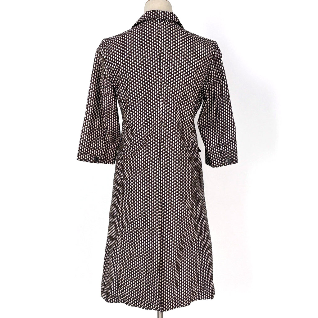 マルニ ロゴ 七分袖 トレンチコート 千鳥格子 ダブルブレスト バックスリット アウター トレンチコート 綿 ボルドー ホワイト ネイビー レディース ブランドアパレル 【中古】brapp