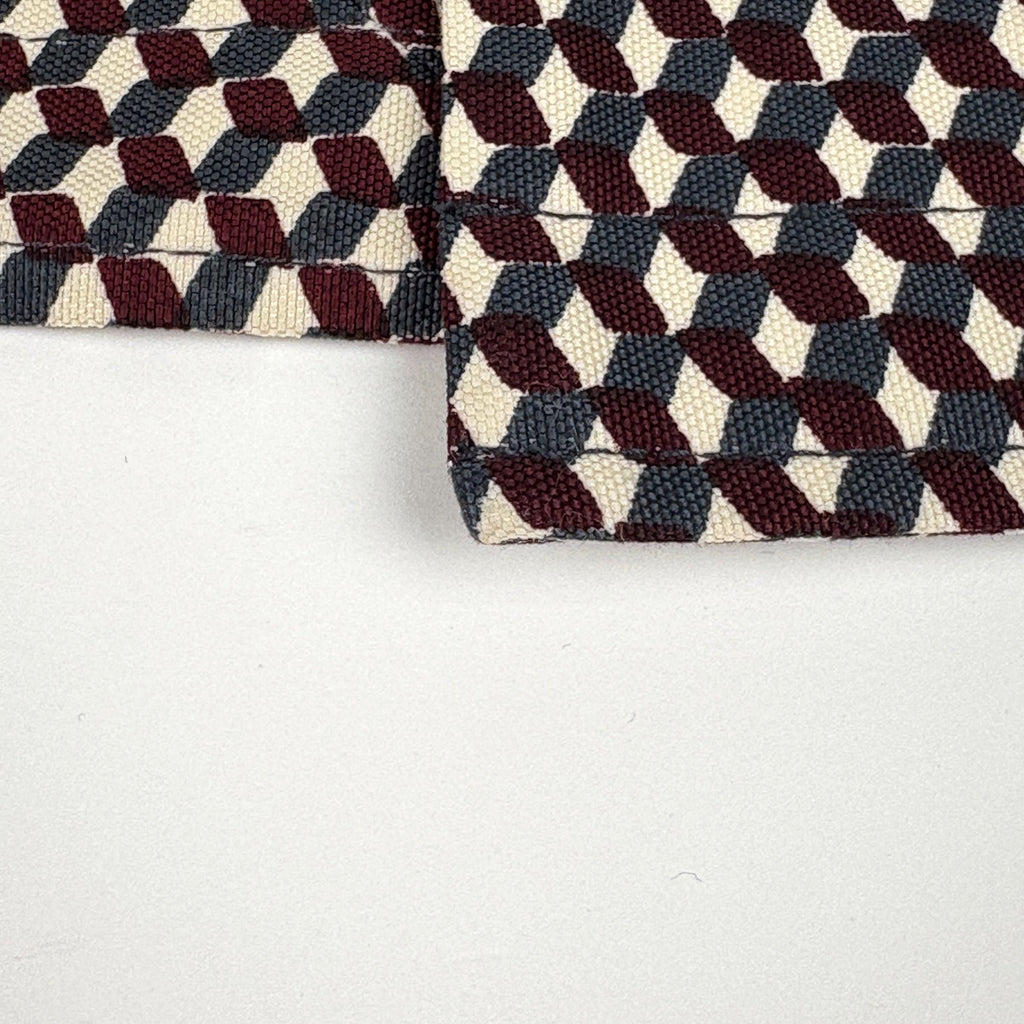 マルニ ロゴ 七分袖 トレンチコート 千鳥格子 ダブルブレスト バックスリット アウター トレンチコート 綿 ボルドー ホワイト ネイビー レディース ブランドアパレル 【中古】brapp