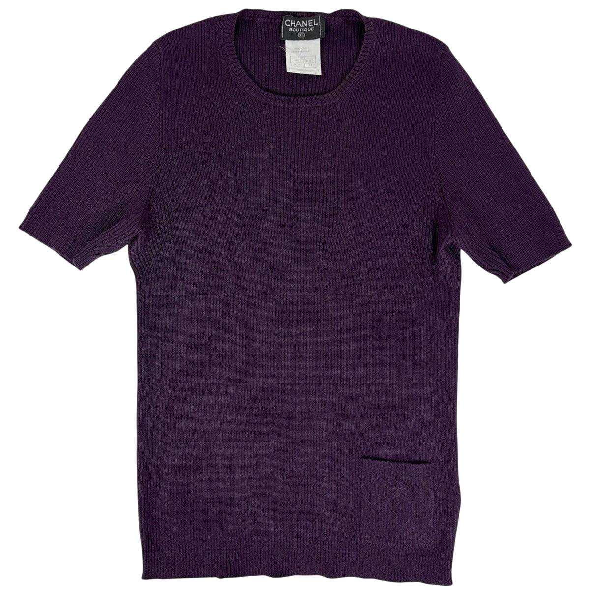 バイセル公式】シャネル ココマーク デザイン ニット 半袖 ポケット CC