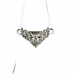 メレダイヤ デザインリング プラチナ 指輪 リング 10.5号 Pt900 ダイヤモンド レディース ノンブランドジュエリー 【中古】nbjwl