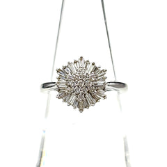 メレダイヤ デザインリング WG ホワイトゴールド 指輪 リング 10.5号 K18 WG ダイヤモンド レディース ノンブランドジュエリー 【中古】nbjwl