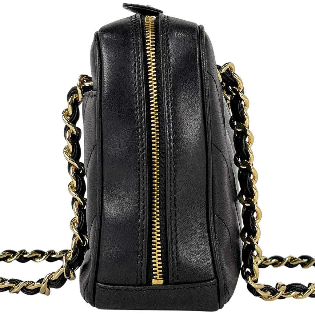 シャネル Vステッチ チェーン ハンドバッグ ココマーク ハンドバッグ レザー ブラック レディース 【中古】brbag