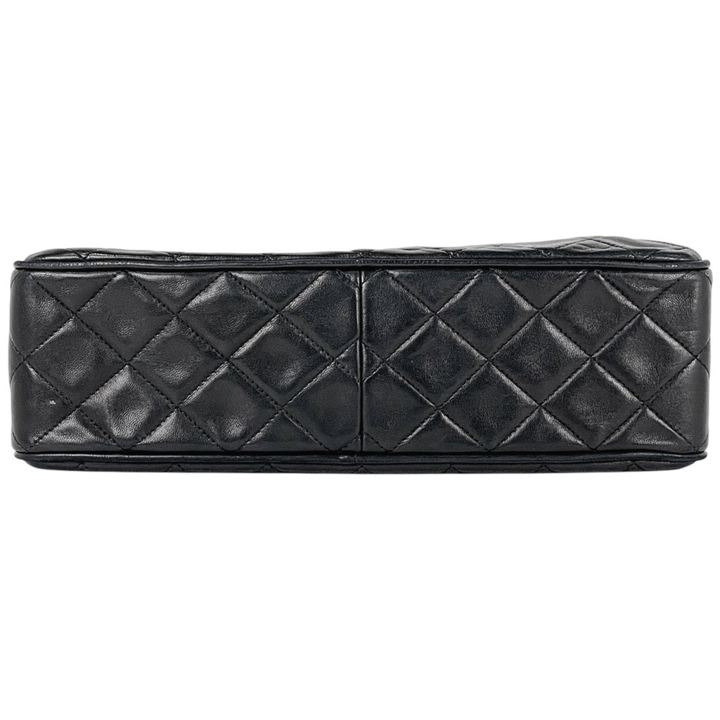 シャネル ココマーク フリンジ チェーン ショルダーバッグ マトラッセ タッセル ショルダーバッグ レザー ブラック 【中古】brbag