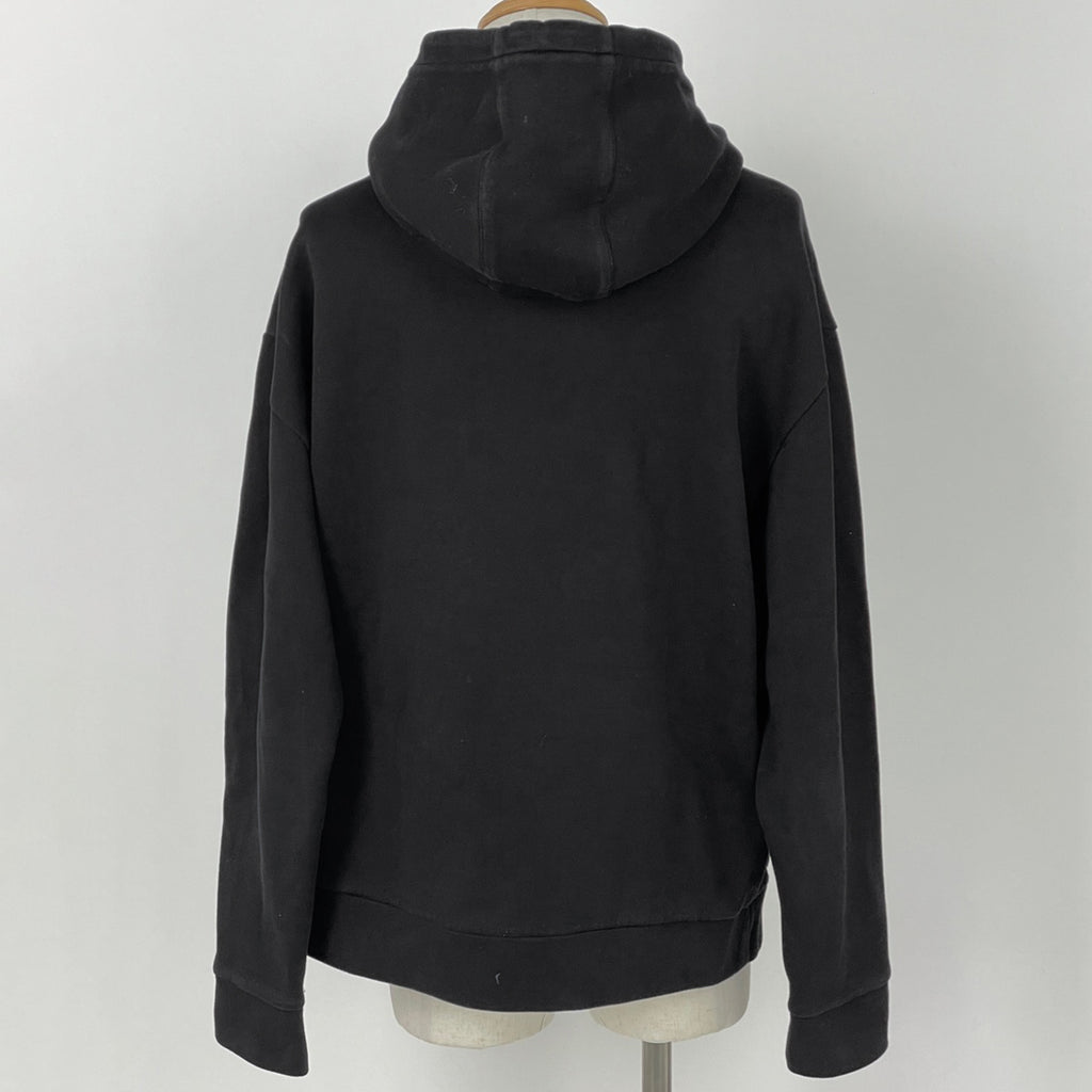 プラダ テクニカルコットン フーディー プルオーバー ロゴ トップス パーカー コットン ポリアミド ブラック メンズ 【中古】brapp