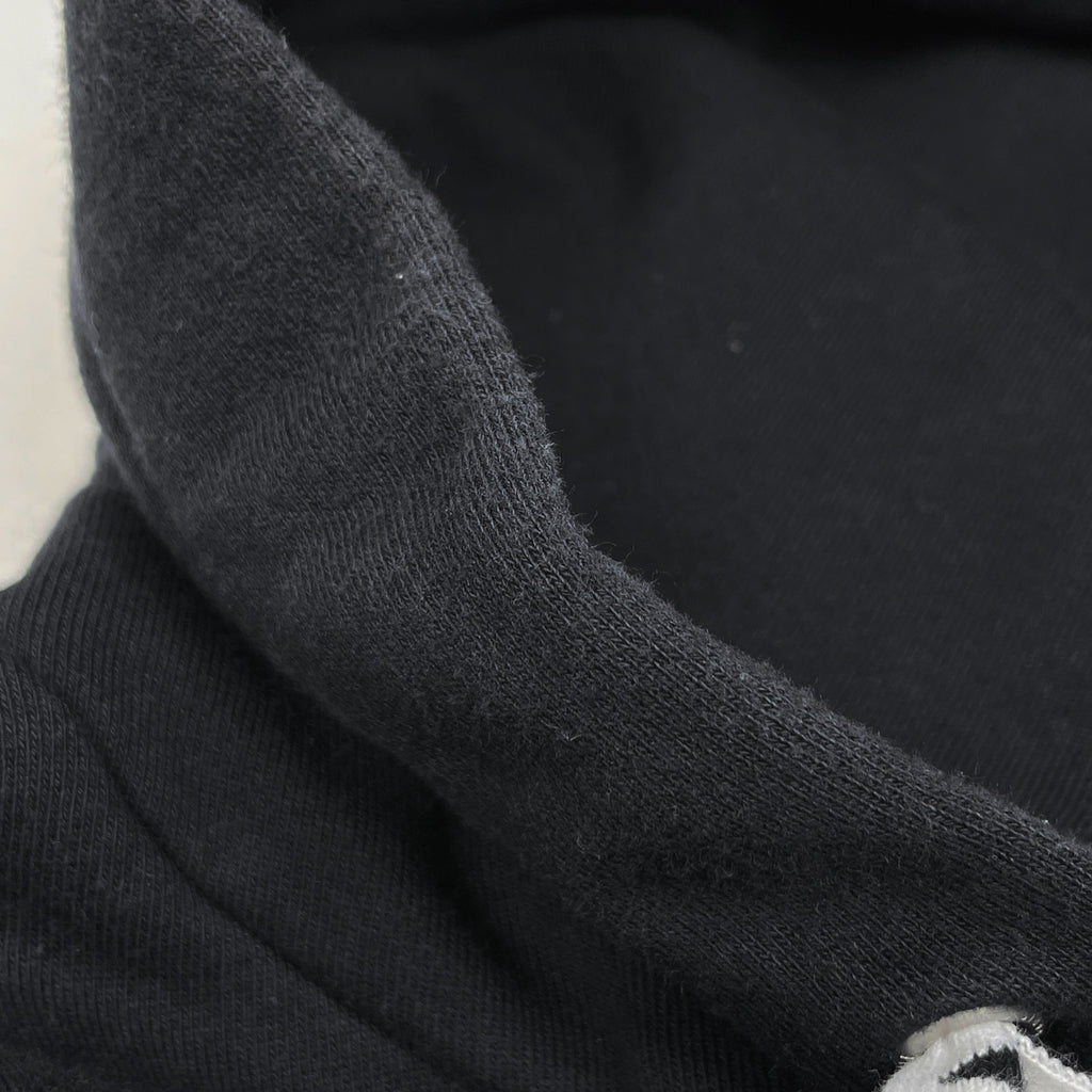 セリーヌ ルーズ フーディー ロゴ プルオーバー コットンフリース トップス パーカー ブラック メンズ 【中古】brapp