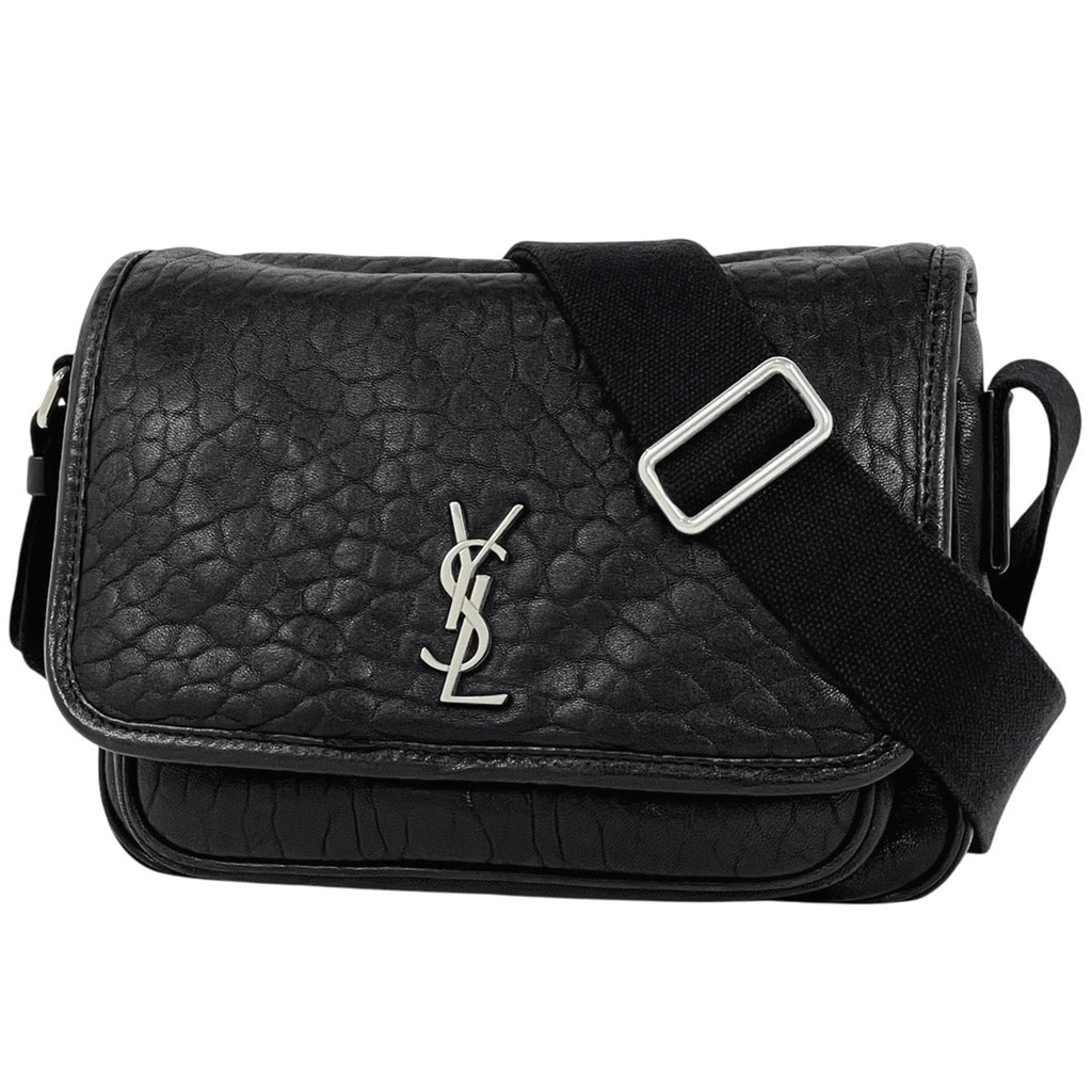 サンローラン ニキ スモール メッセンジャー 斜め掛け ショルダーバッグ レザー ブラック 776611 レディース 【中古】brbag