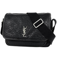 サンローラン ニキ スモール メッセンジャー 斜め掛け ショルダーバッグ レザー ブラック 776611 レディース 【中古】brbag