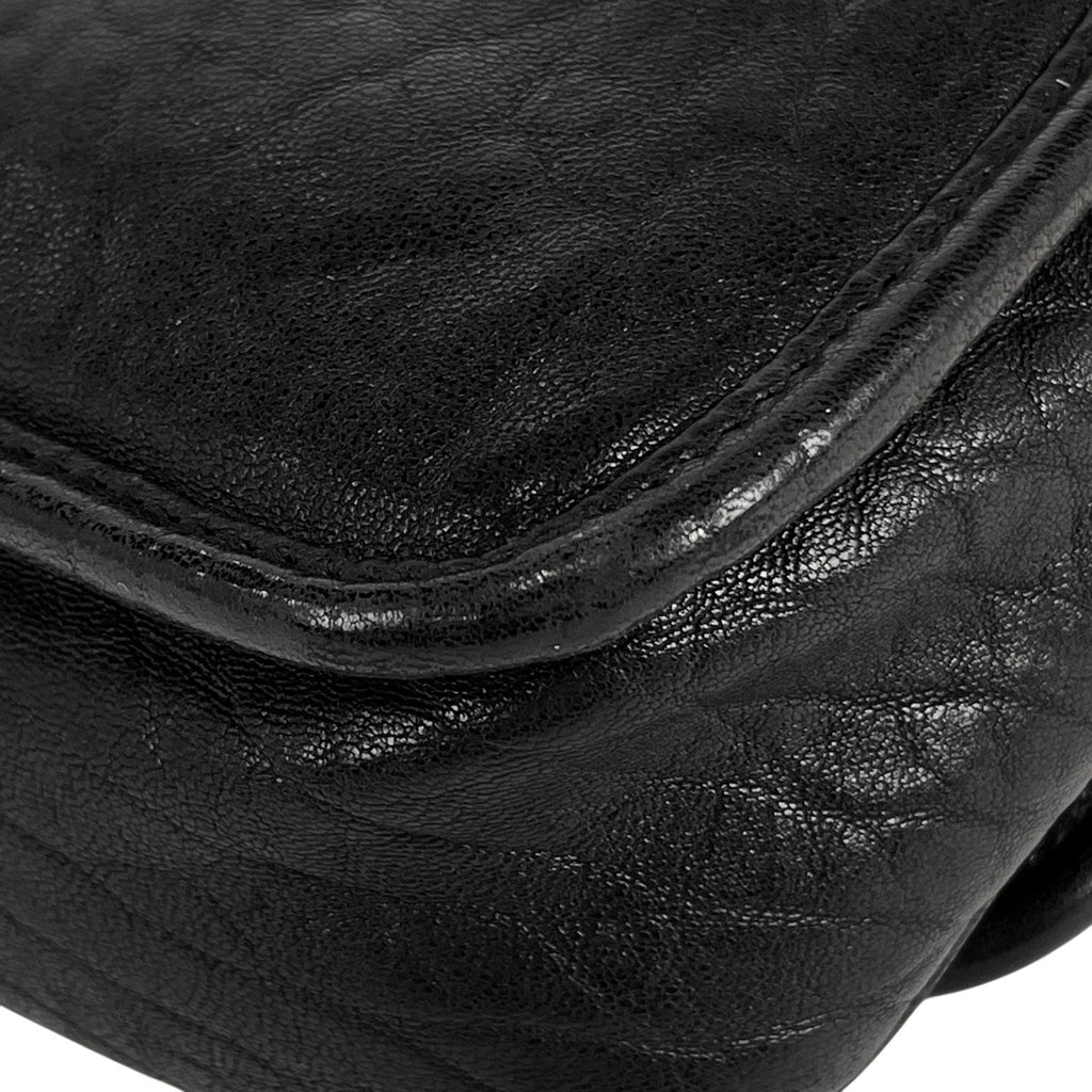 サンローラン ニキ スモール メッセンジャー 斜め掛け ショルダーバッグ レザー ブラック 776611 レディース 【中古】brbag