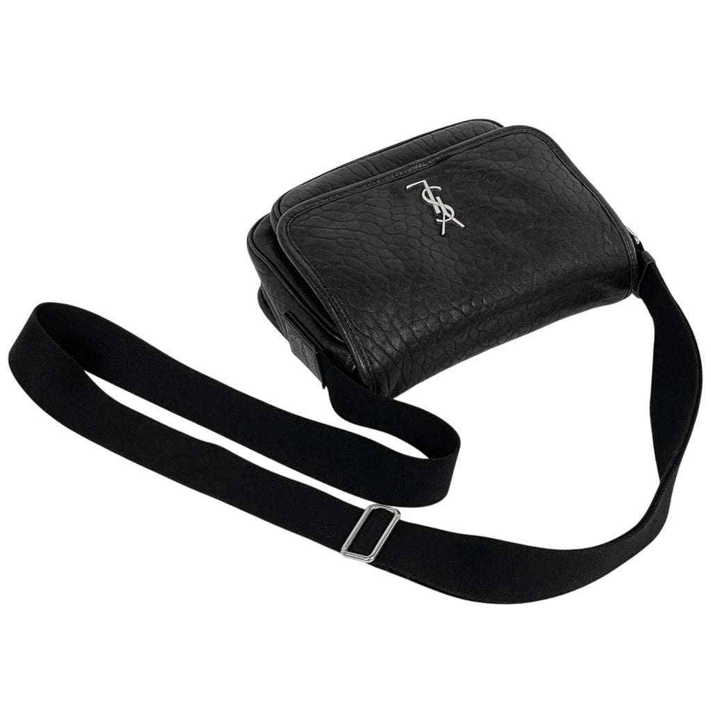 サンローラン ニキ スモール メッセンジャー 斜め掛け ショルダーバッグ レザー ブラック 776611 レディース 【中古】brbag