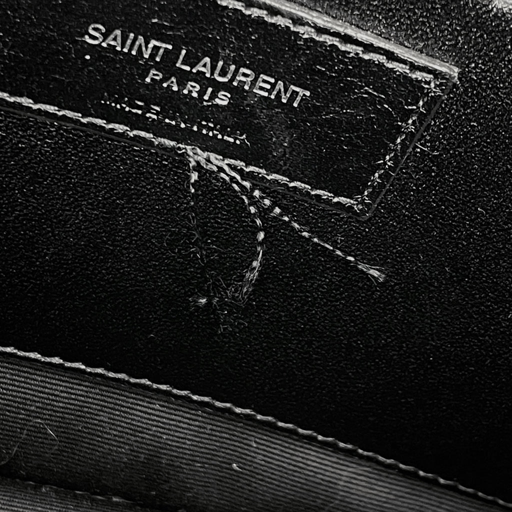 サンローラン ニキ スモール メッセンジャー 斜め掛け ショルダーバッグ レザー ブラック 776611 レディース 【中古】brbag